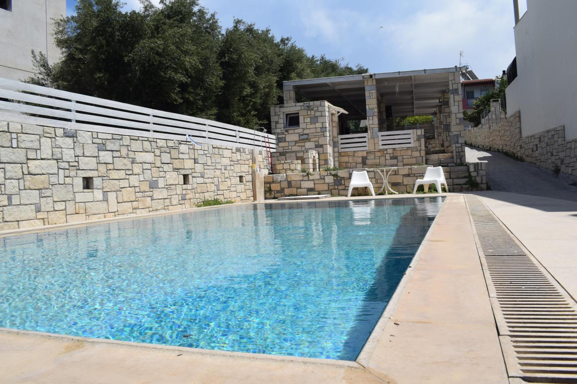 Aquarock Villa With Private Pool Prassás エクステリア 写真